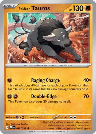 Paldean Tauros 48 - [ME02 Phantasmal Flames] Reverse Holofoil