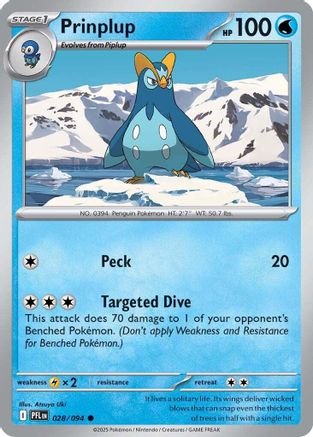 Prinplup 28 - [ME02 Phantasmal Flames] Reverse Holofoil