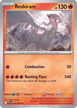 Reshiram 17 - [ME02 Phantasmal Flames] Holofoil