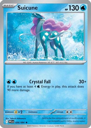 Suicune 26 - [ME02 Phantasmal Flames] Reverse Holofoil
