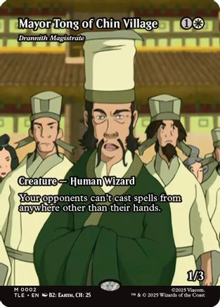 Mayor Tong of Chin Village - Drannith Magistrate (Borderless) (TLE-002) - [Avatar: The Last Airbender: Eternal-Legal] Foil