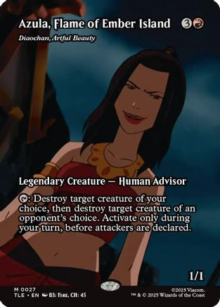 Azula, Flame of Ember Island - Diaochan, Artful Beauty (Borderless) (TLE-027) - [Avatar: The Last Airbender: Eternal-Legal]