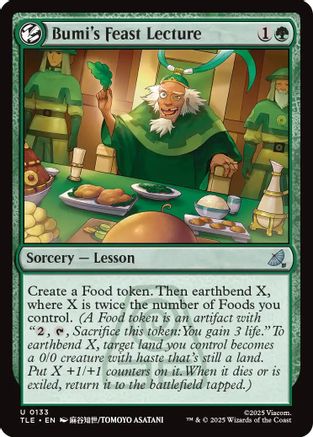 Bumi's Feast Lecture (TLE-133) - [Avatar: The Last Airbender: Eternal-Legal] Foil