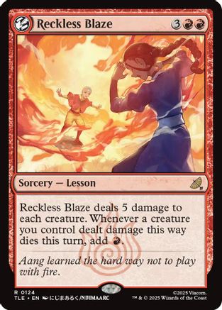 Reckless Blaze (TLE-124) - [Avatar: The Last Airbender: Eternal-Legal] Foil