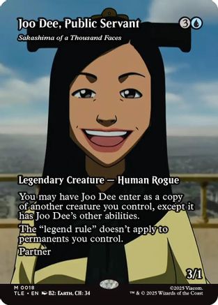 Joo Dee, Public Servant - Sakashima of a Thousand Faces (Borderless) (TLE-018) - [Avatar: The Last Airbender: Eternal-Legal]