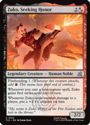 Zuko, Seeking Honor (TLE-150) - [Avatar: The Last Airbender: Eternal-Legal]