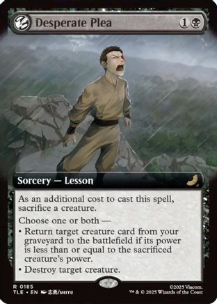 Desperate Plea (Extended Art) (TLE-185) - [Avatar: The Last Airbender: Eternal-Legal] Foil