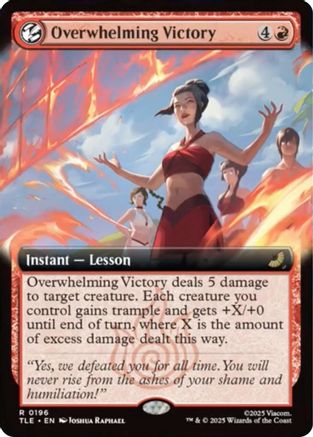 Overwhelming Victory (Extended Art) (TLE-196) - [Avatar: The Last Airbender: Eternal-Legal] Foil