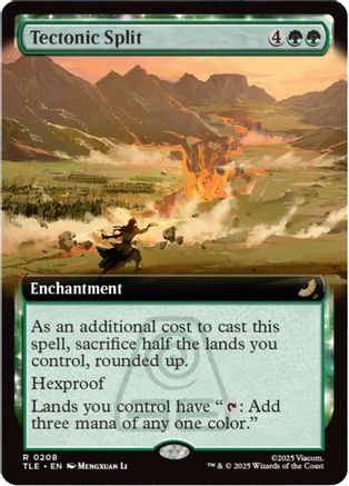 Tectonic Split (Extended Art) (TLE-208) - [Avatar: The Last Airbender: Eternal-Legal] Foil