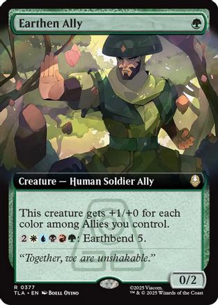 Earthen Ally (Extended Art) (TLA-377) - [Avatar: The Last Airbender] Foil