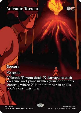Volcanic Torrent (Borderless) (TLE-037) - [Avatar: The Last Airbender: Eternal-Legal] Foil