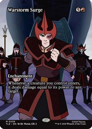 Warstorm Surge (Borderless) (TLE-038) - [Avatar: The Last Airbender: Eternal-Legal] Foil