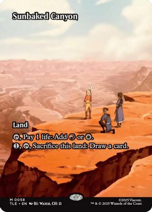 Sunbaked Canyon (Borderless) (TLE-058) - [Avatar: The Last Airbender: Eternal-Legal]