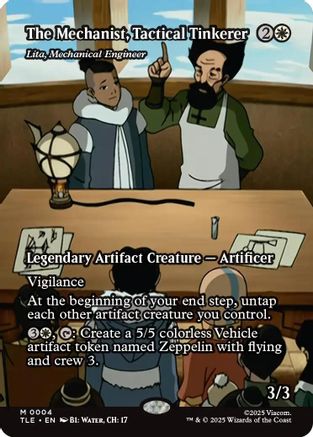 The Mechanist, Tactical Tinkerer - Lita, Mechanical Engineer (Borderless) (TLE-004) - [Avatar: The Last Airbender: Eternal-Legal] Foil