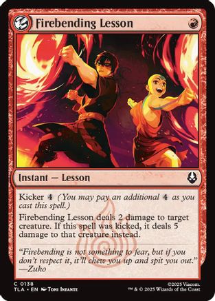 Firebending Lesson (TLA-138) - [Avatar: The Last Airbender] Foil