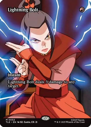 Lightning Bolt (Borderless) (TLE-032) - [Avatar: The Last Airbender: Eternal-Legal] Foil