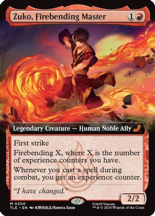 Zuko, Firebending Master (Extended Art) (TLE-200) - [Avatar: The Last Airbender: Eternal-Legal] Foil