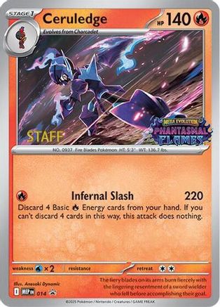 Ceruledge (Prerelease) [Staff] 14 - [ME Mega Evolution Promo] Holofoil