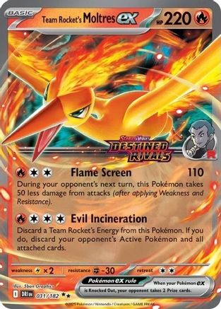 Team Rocket's Moltres ex - 31/182 (Destined Rivals Stamp) 31 - [Miscellaneous Cards & Products] Holofoil