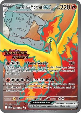 Team Rocket's Moltres ex - 208/182 (Destined Rivals Stamp) 208 - [Miscellaneous Cards & Products] Holofoil