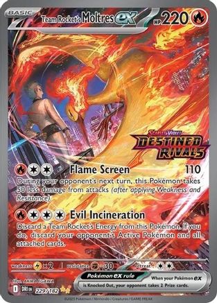 Team Rocket's Moltres ex - 229/182 (Destined Rivals Stamp) 229 - [Miscellaneous Cards & Products] Holofoil