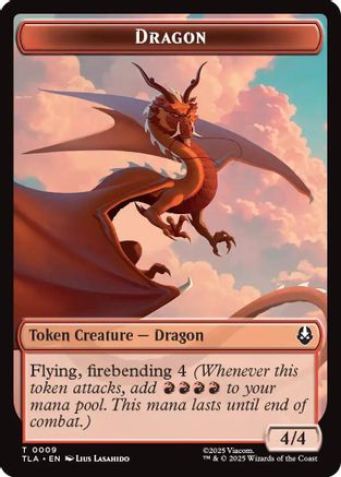 Dragon // Food (0019) Double-Sided Token (TLA-9 // 19) - [Avatar: The Last Airbender] Foil
