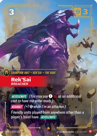 Rek'Sai - Breacher (029/221) - Spiritforged Foil