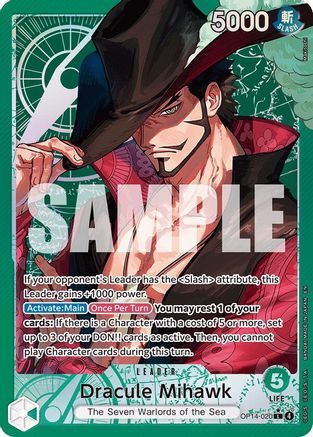 Dracule Mihawk (Alternate Art) (OP14-020) - The Azure Sea's Seven