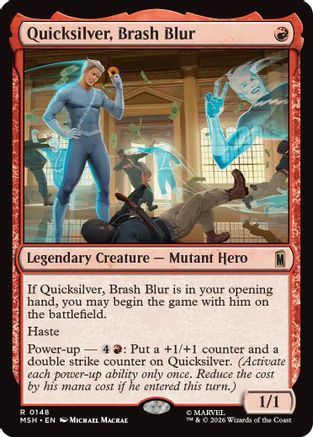 Quicksilver, Brash Blur (MSH-148) - [Marvel Super Heroes] Foil
