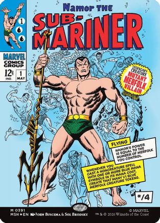 Namor The Sub-Mariner (Borderless) (MSH-391) - [Marvel Super Heroes] Foil