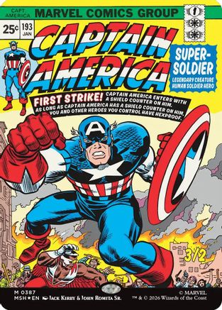 Captain America, Super-Soldier (Borderless) (MSH-387) - [Marvel Super Heroes] Foil