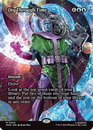 Dig Through Time (Borderless) (MAR-054) - [Marvel Universe Eternal-Legal] Foil
