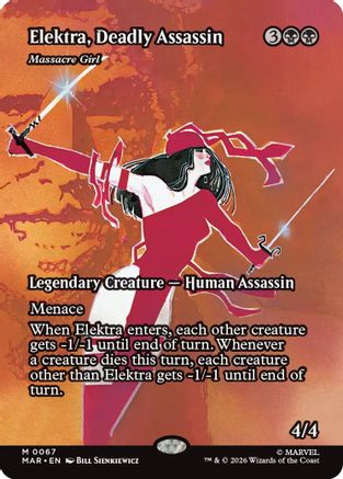 Elektra, Deadly Assassin - Massacre Girl (Borderless) (MAR-067) - [Marvel Universe Eternal-Legal]