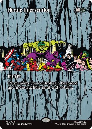 Heroic Intervention (0078) (Borderless) (MAR-078) - [Marvel Universe Eternal-Legal] Foil
