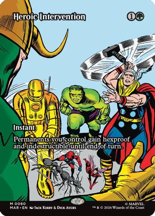 Heroic Intervention (0080) (Borderless) (MAR-080) - [Marvel Universe Eternal-Legal] Foil