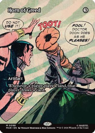 Horn of Greed (Borderless) (MAR-098) - [Marvel Universe Eternal-Legal]