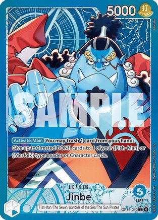 Jinbe - OP14-040 (Alternate Art) (OP14-040) - The Azure Sea's Seven