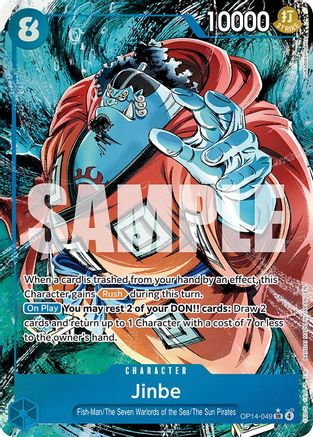 Jinbe - OP14-049 (Alternate Art) (OP14-049) - The Azure Sea's Seven