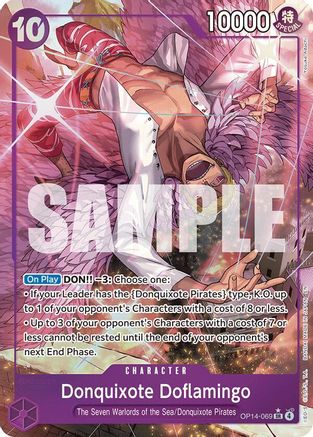 Donquixhote Doflamingo - OP14-069 (Alternate Art) (OP14-069) - The Azure Sea's Seven