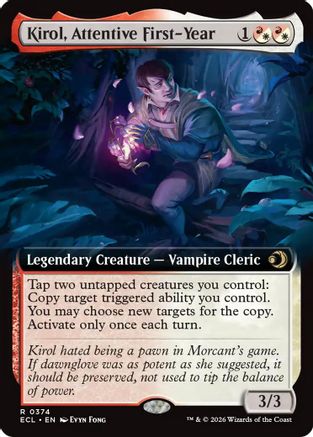 Kirol, Attentive First-Year (Extended Art) (ECL-374) - [Lorwyn Eclipsed] Foil
