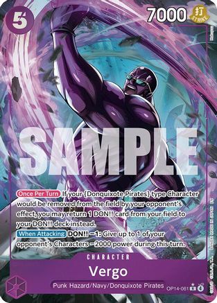 Vergo (Alternate Art) (OP14-061) - The Azure Sea's Seven