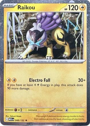 Raikou - 048/132 (Cosmo Holo) 48 - [ME01 Mega Evolution] Holofoil