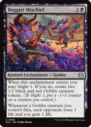 Boggart Mischief (ECL-092) - [Lorwyn Eclipsed] Foil