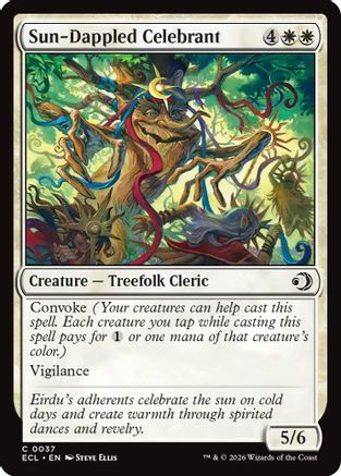 Sun-Dappled Celebrant (ECL-037) - [Lorwyn Eclipsed] Foil