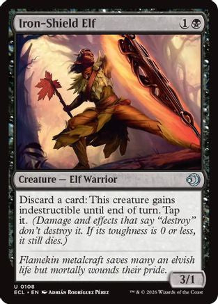 Iron-Shield Elf (ECL-108) - [Lorwyn Eclipsed] Foil