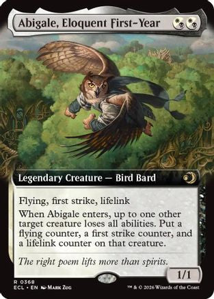Abigale, Eloquent First-Year (Extended Art) (ECL-368) - [Lorwyn Eclipsed] Foil
