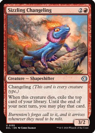 Sizzling Changeling (ECL-155) - [Lorwyn Eclipsed] Foil