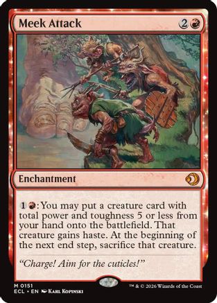 Meek Attack (ECL-151) - [Lorwyn Eclipsed]