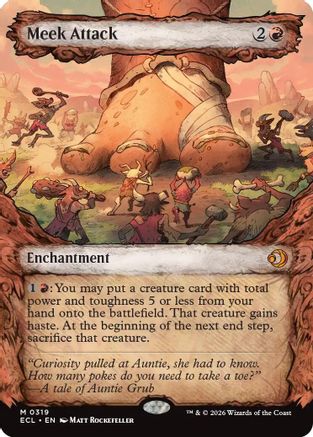 Meek Attack (0319) (Showcase) (ECL-319) - [Lorwyn Eclipsed] Foil