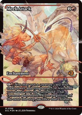 Meek Attack (388) (Showcase) (ECL-388) - [Lorwyn Eclipsed] Foil